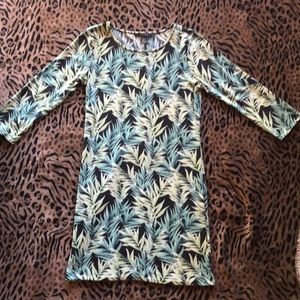 Forever 21 Palm Leaf BodyCon Dress Large